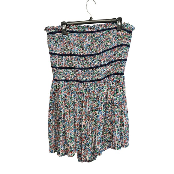 Free People Bali Checked Out Floral Print Romper in Gardenia Combo - Picture 2 of 10